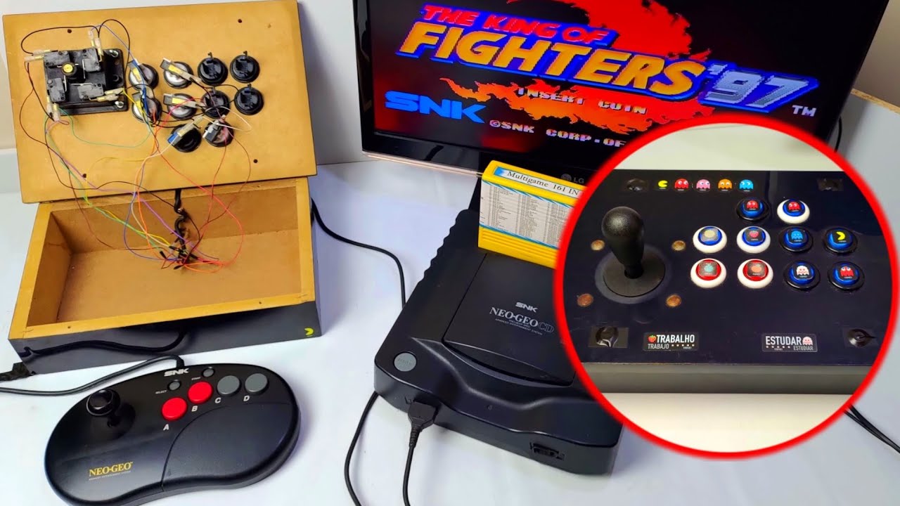 Como Fazer Controle Arcade para NEO GEO MVS CONSOLIZED, CD e AES