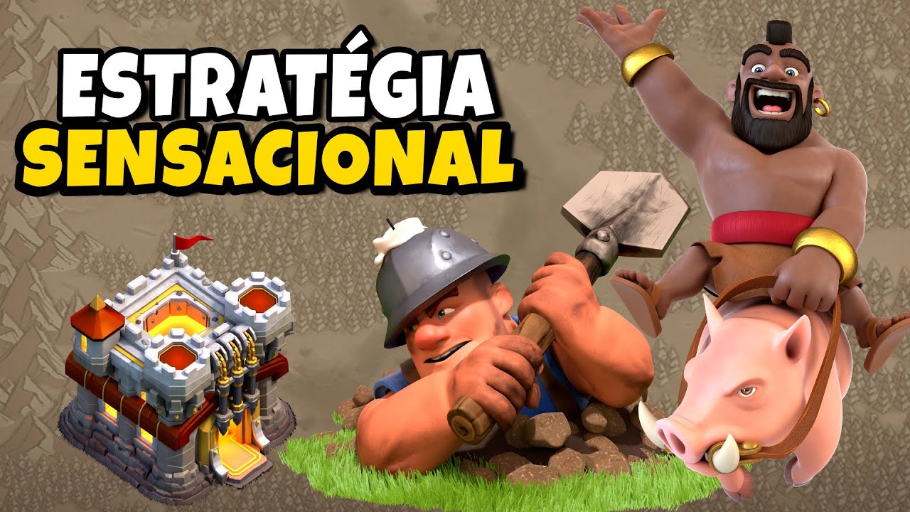 APRENDA USAR HOGMINER NO CV11, O ATAQUE MAIS APELÃO DO CLASH OF CLANS