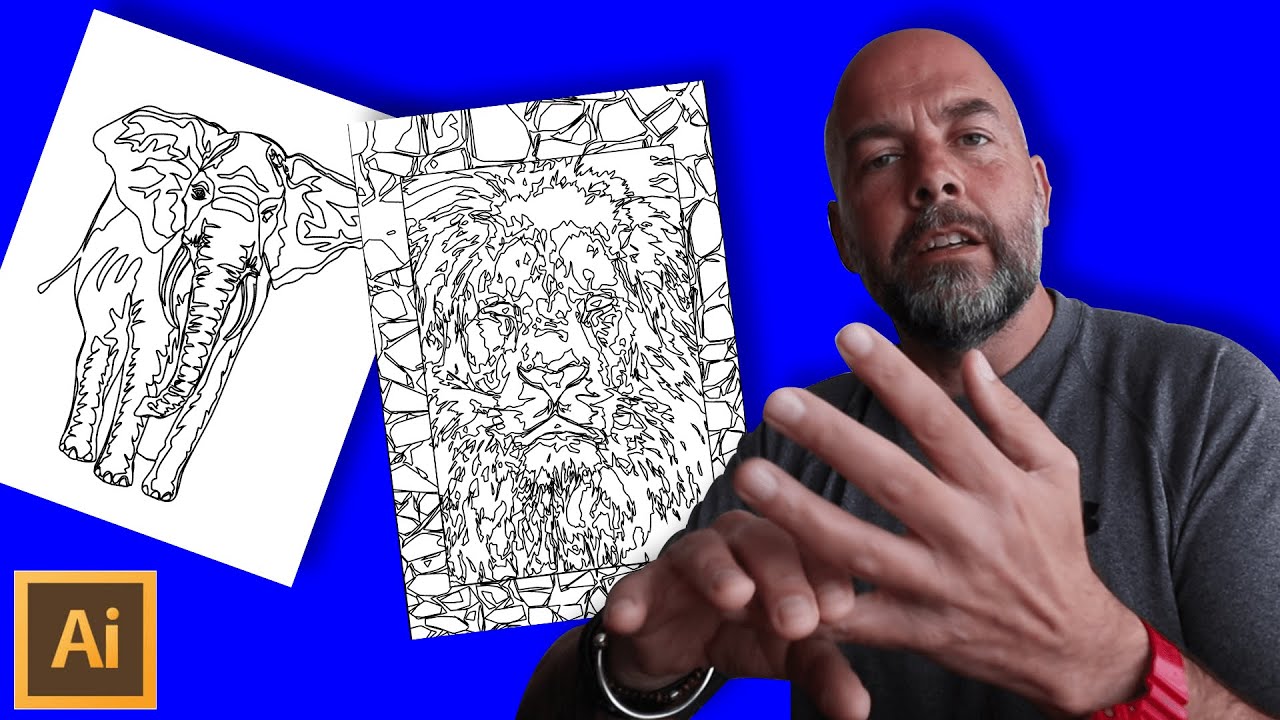 How to Create an Amazon KDP Coloring Book Interior FAST from Photographs and Images in Illustrator