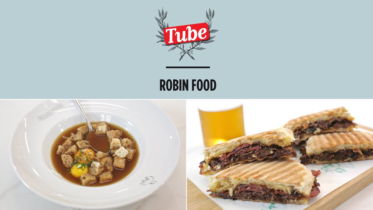ROBINFOOD / Caldo oscuro de carne + Bocata de carne cocida