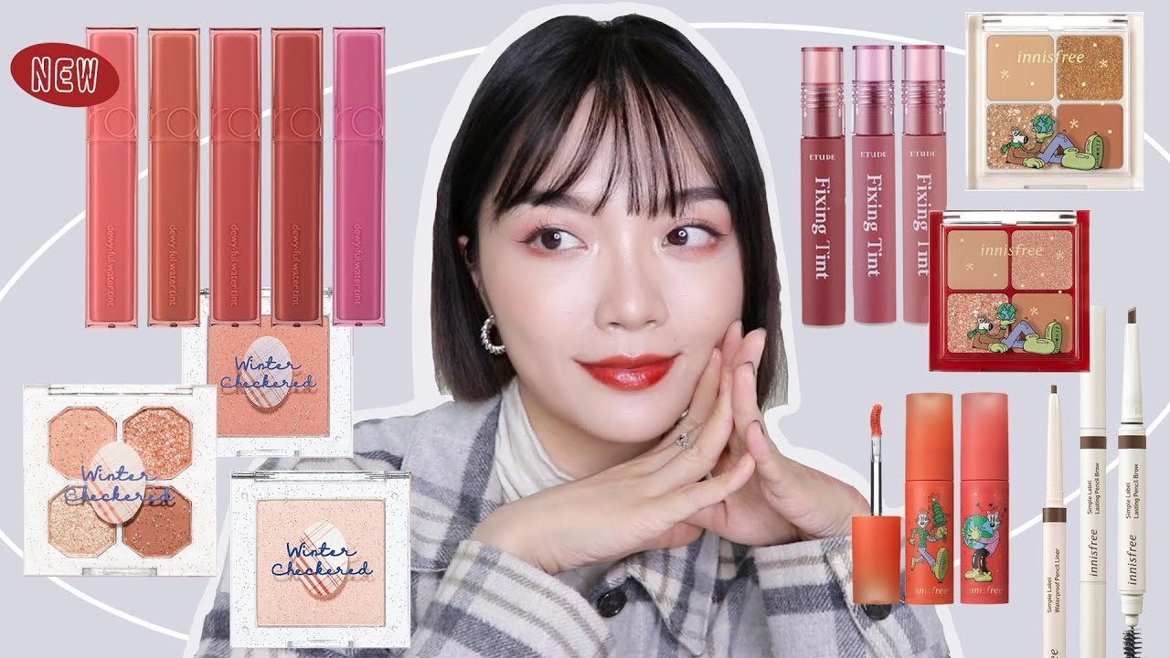 韓系新品🎄Romand豐露唇釉/ETUDE格紋派對/innisfree聖誕眼影/自然簡約眉筆＆眼線｜tang_ful