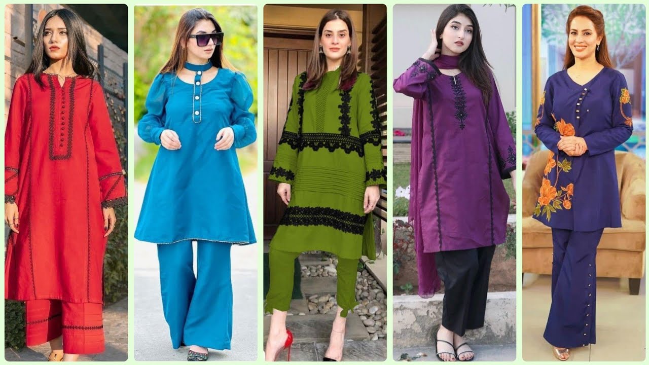 Very Beautiful Plain Suit Designing Ideas 2025//Plain Dress Design 2025//Summer Dress Design 2025