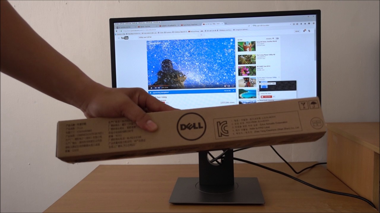 Test Monitor Dell P2317H 23 inch  and Dell USB SoundBar  AC511