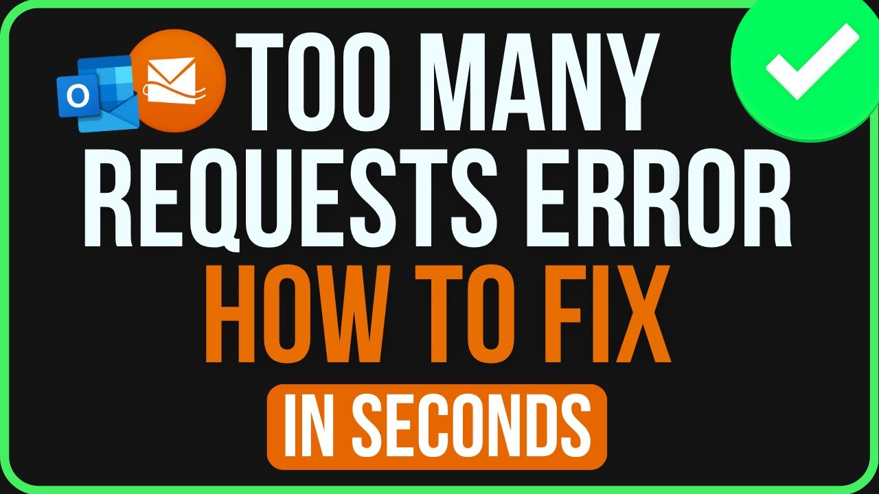 HOTMAIL TOO MANY REQUESTS ERROR [FIXED] | How to Fix Outlook Too Many Requests Error 429