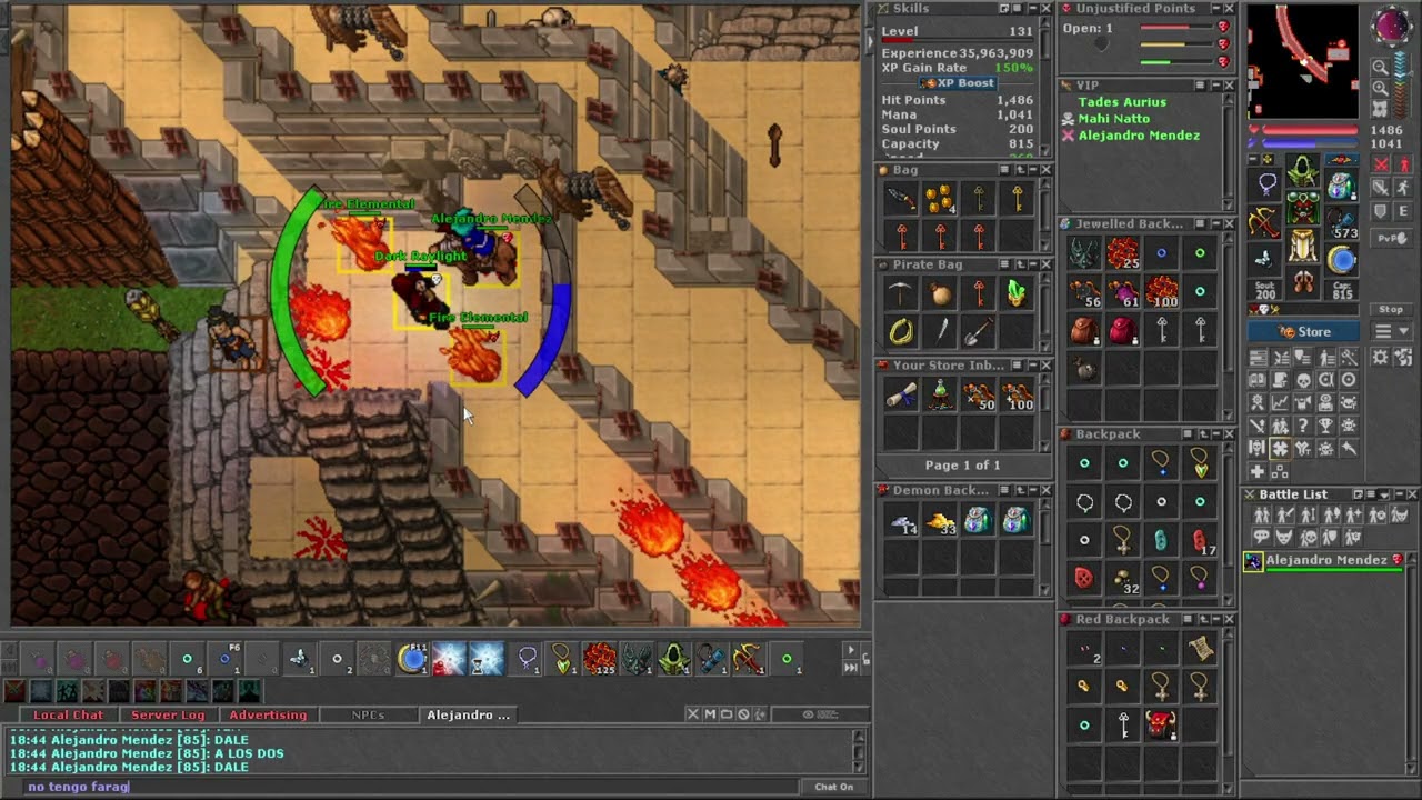 Tibia PK Solidera - Alejandro Mendez y Dark Raylight Pekeando