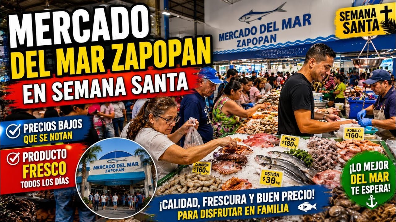  ¿Sigue siendo Barato? Así está el Mercado del Mar de Zapopan Hoy 🐟🦐 |  4K  Walking Tour 