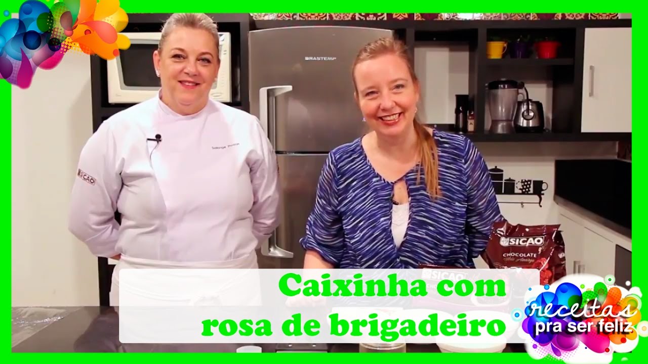 Caixinha com rosa de brigadeiro