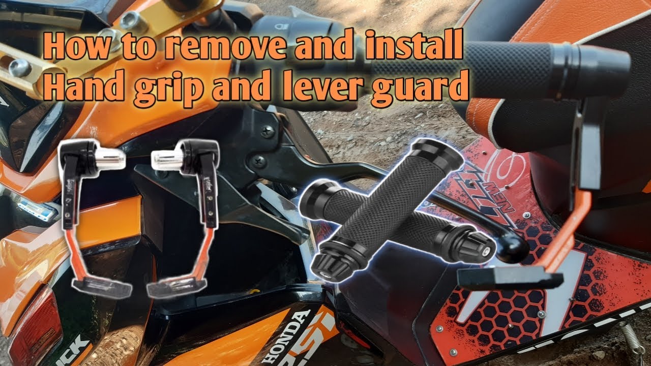 How to remove and install hand grip and lever guard in Honda click 125i / 150