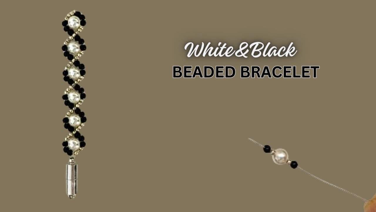 Beads bracelet tutorial. Beading jewelry for beginners. How to make a bracelet