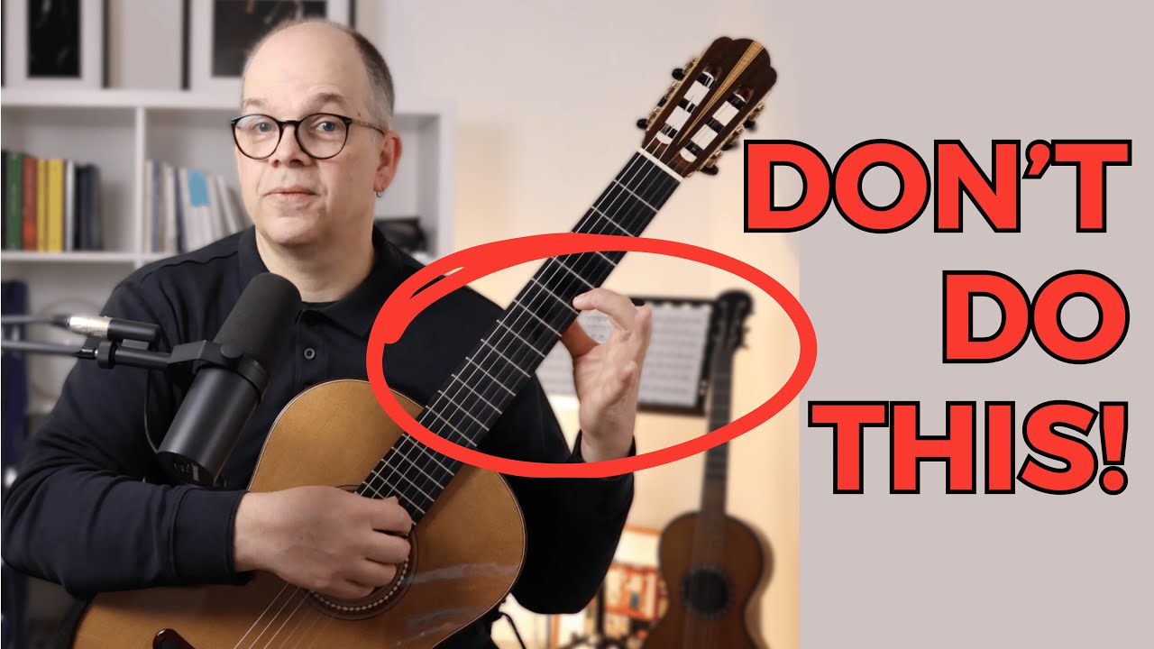3 exercises to avoid eccessive finger lifting in the fretted hand on guitar.