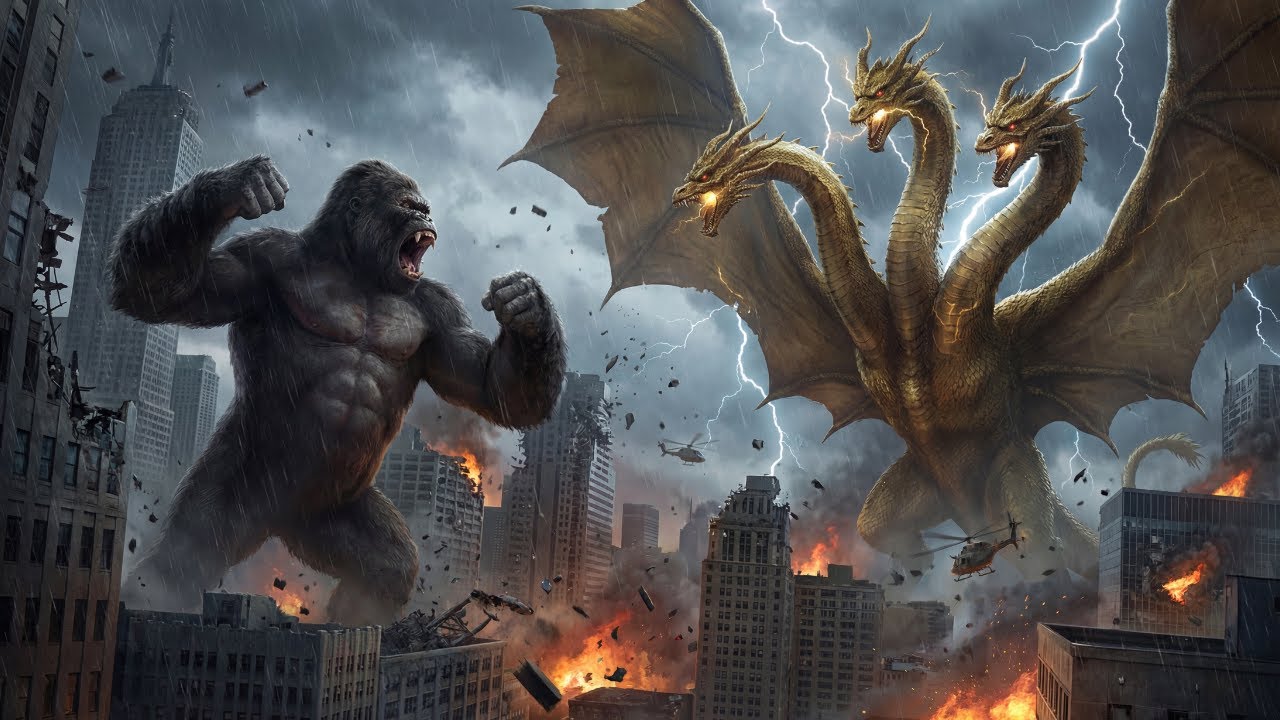 King Kong vs King Ghidorah — New York City Destroyed