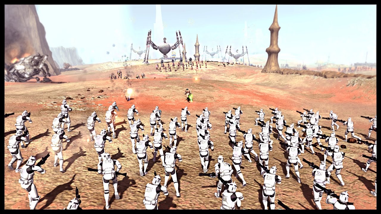 Huge Clone Assault - Battle of Geonosis | Men of War Assault Squad 2 Star Wars Mod Gameplay