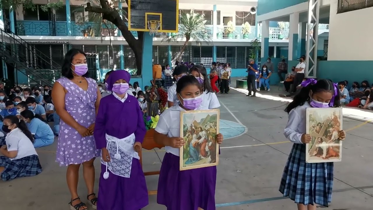 Viacrucis participando TERCER GRADO cuarto viernes de cuaresma 2022 video 1 SAN VICENTE DE PAUL