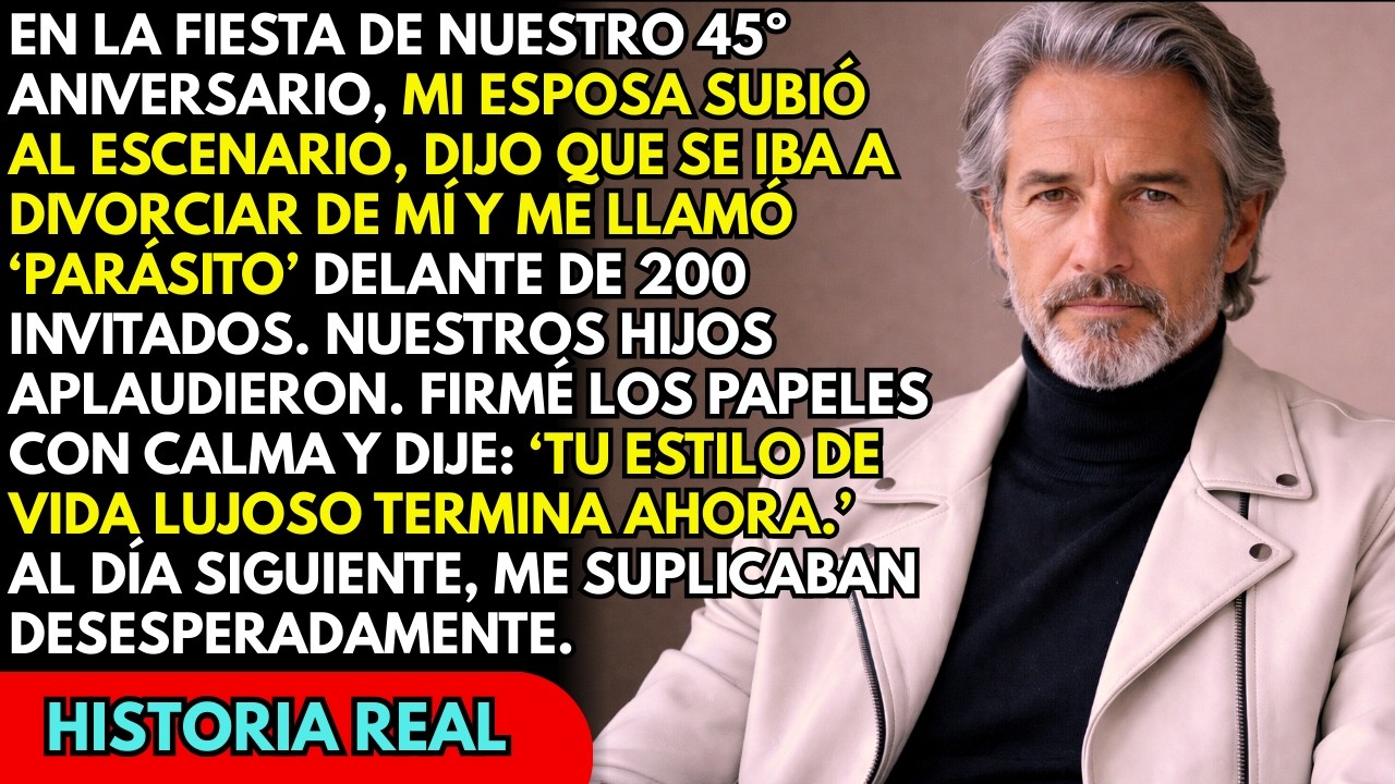 Mi esposa pidió el divorcio en nuestro 45º aniversario — mis hijos aplaudieron… después suplicaron