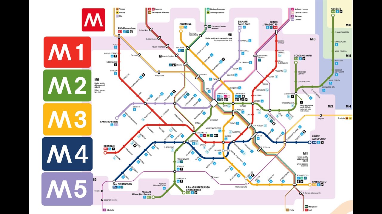 *LA METROPOLITANA DI MILANO* TUTTE LE LINEE / *MILAN SUBWAY* ALL LINES