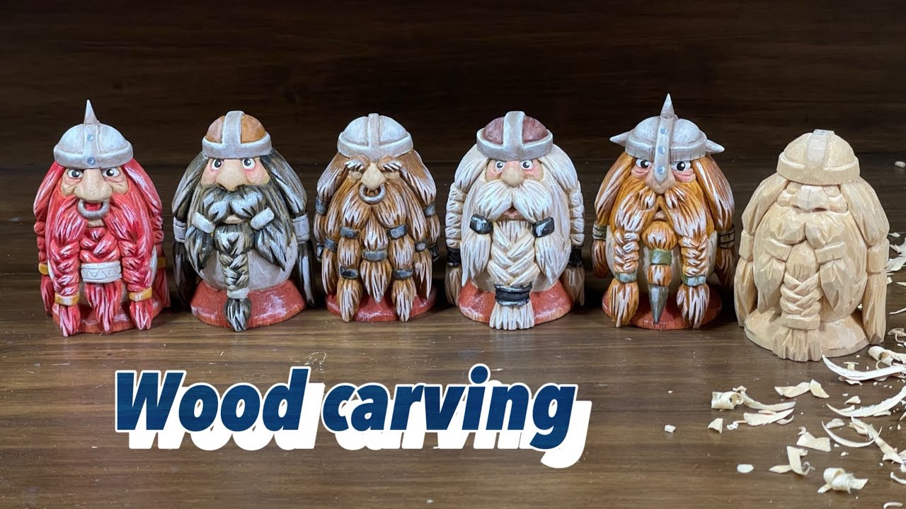 [우드카빙] 드워프 목각인형 조각하기 carve a dwarf