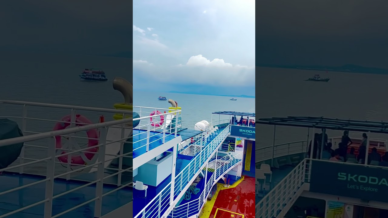 Mumbai to alibag m2m ferries skoda slavia deck view