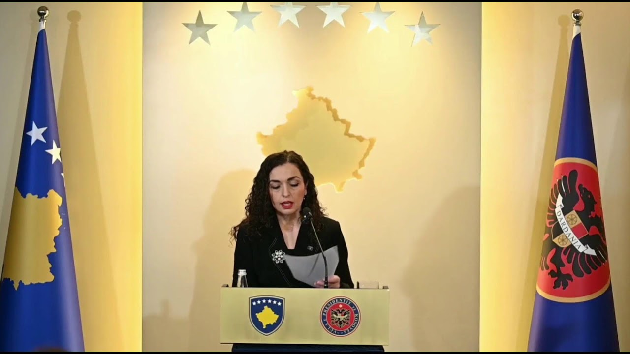 DIREKT – Presidentja Vjosa Osmani mban konferencë për media