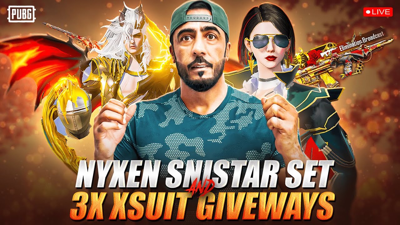 LIVE 💥 Dravion X Suit Giveaway & Nyxen Sinistra Gilt Set Lucky Spin! 🎰 PUBG Mobile Crate Opening