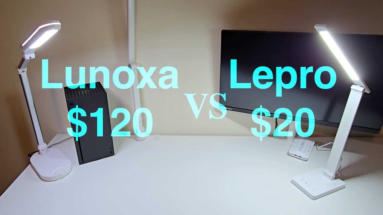 Lunoxa $120 vs Lepro $20 - Detailed Review - LED Desk Lamps