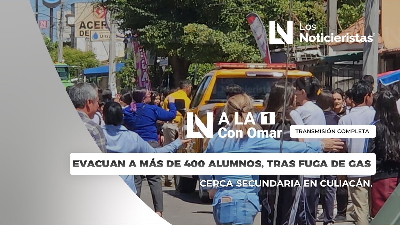 Evacuan a más de 400 alumnos, tras fuga de gas cerca secundaria en Culiacán.
