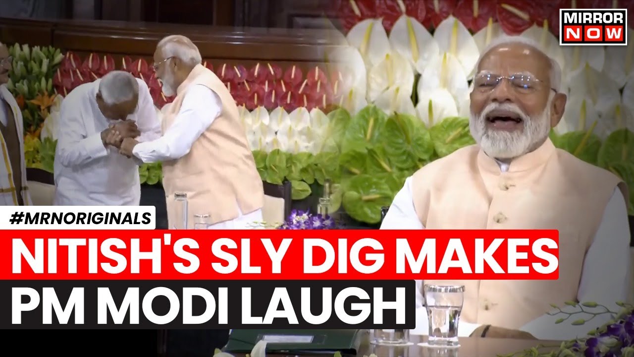 Nitish Kumar's Hilarious Speech Makes PM Modi Laugh  At NDA Meeting In Delhi | Election Result