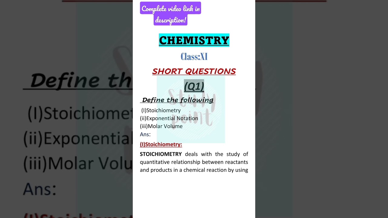 chemistry new book class 11| Ch#1 notes |Karachi board