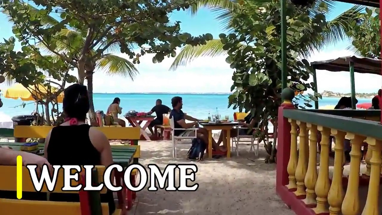 Kali's Beach Bar and Restaurant On Friar's Bay Beach.. [HD]