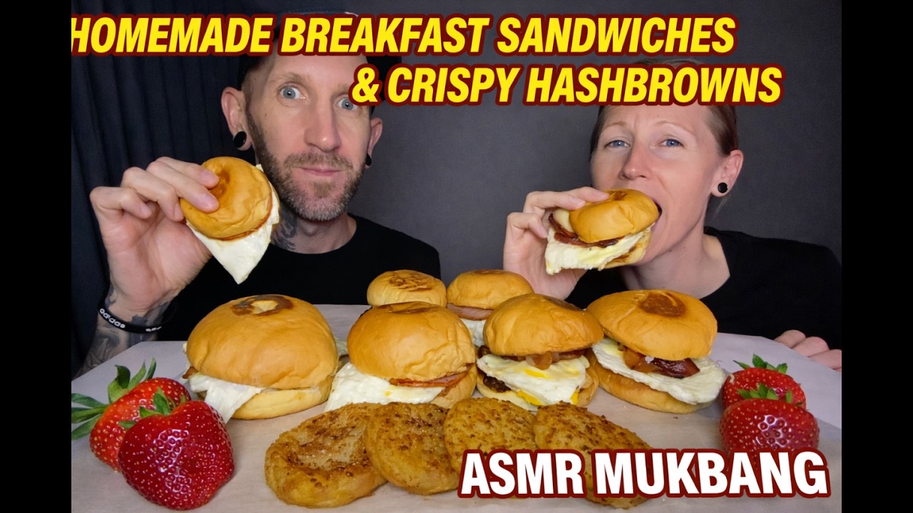 ULTIMATE | HOMEMADE | BREAKFAST FEAST 🥓🍳 CRISPY HASHBROWNS | ASMR MUKBANG