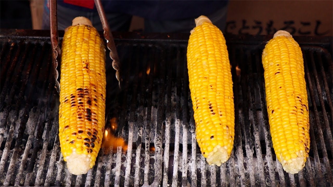 Japanese Street Food - Grilled Corn  Fukuoka Japan