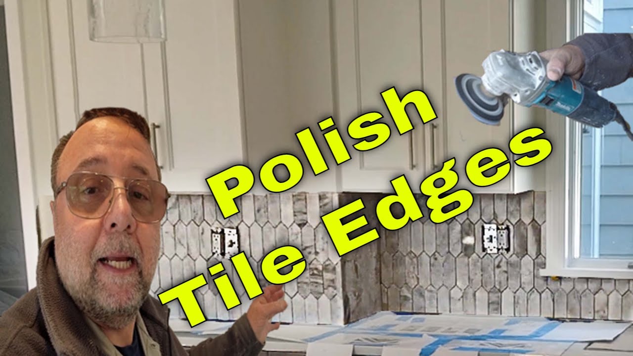 Easy, How to polish marble, Glass or any stone tile edges.👍
