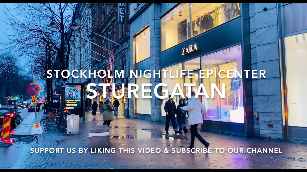 Stockholm Walks: Sturegatan | Stockholm's Nightlife Epicenter | Expensive Bars & Restaurants | 4K