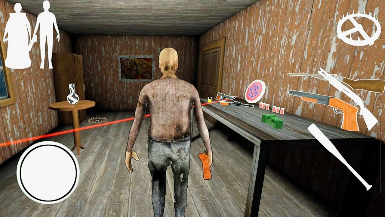 PLAING AS GRANDPA IN GRANNY CHAPTER V1.8 GAME PLAY ESCAPE IN DOOR [GRANNY MODE]