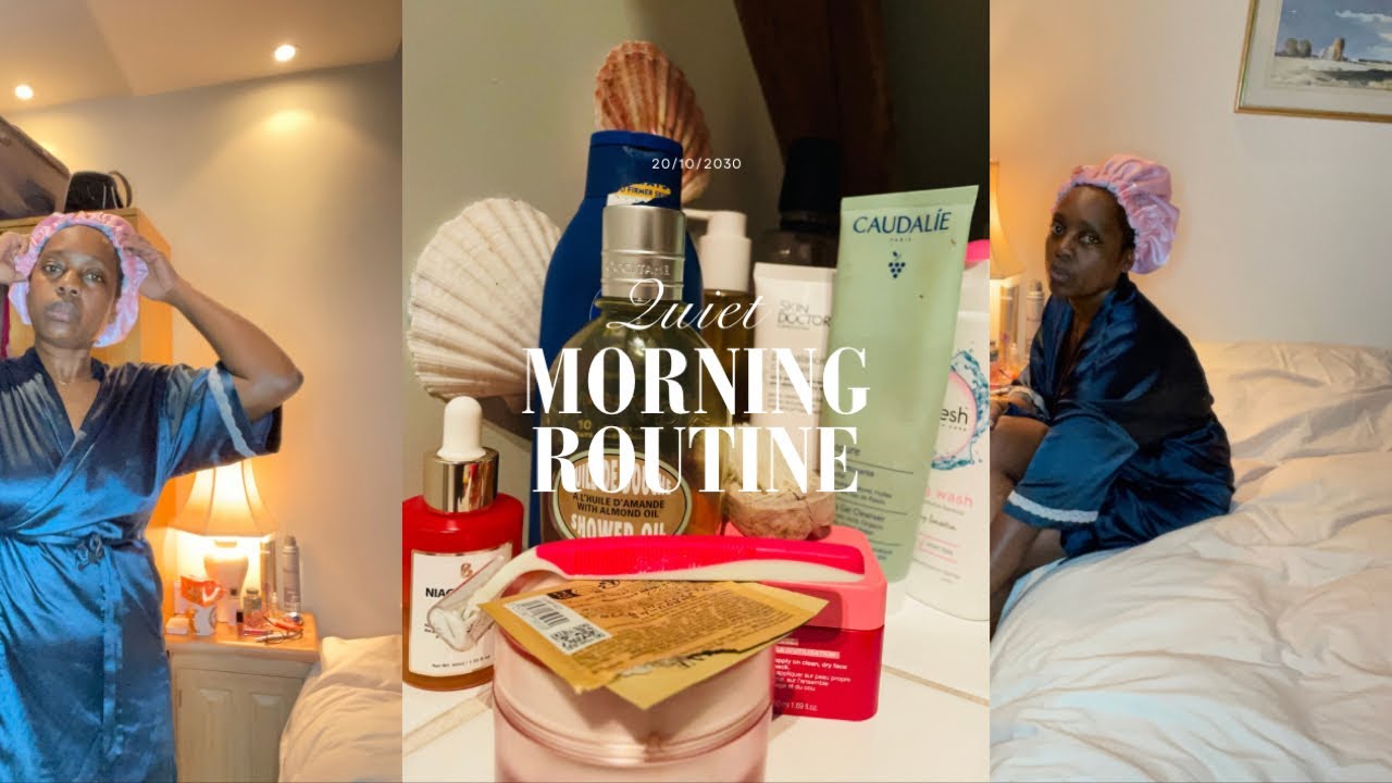 QUIET MORNING ROUTINE | alone time +skincare + shower care & more #skincareroutine#glowingskin