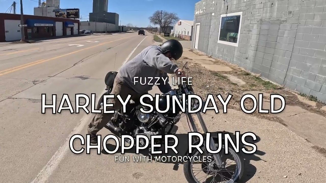 Old School Harley Chopper - Running & Rode - Harley Sunday - Wahoo!