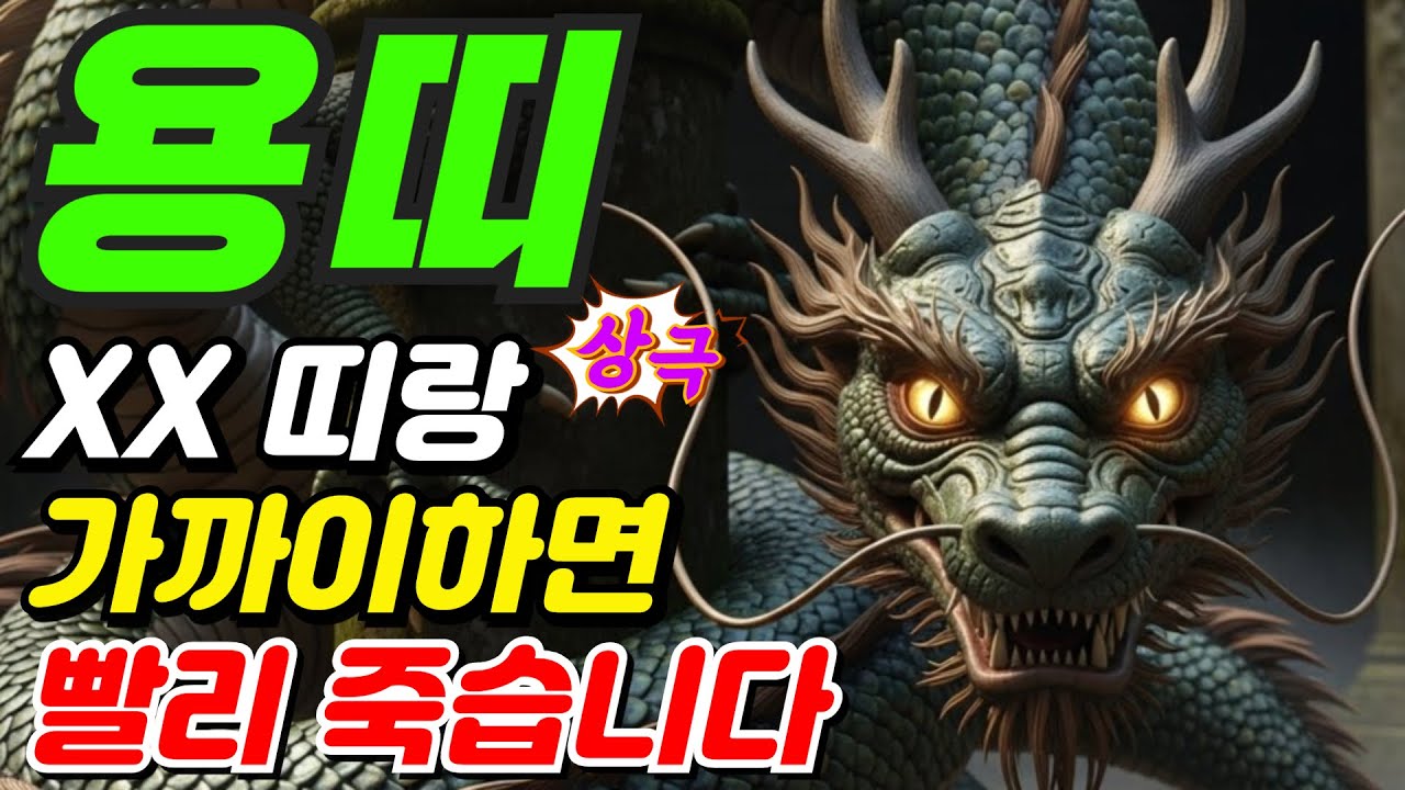 [용띠와 상극인 최악의 띠] 용띠 최악의 인연, 과연 누구일까?? | 최악의 조합 3가지 | 용띠운세 용띠궁합 52년생 용띠 64년생용띠 76년생용띠 88년생 용띠
