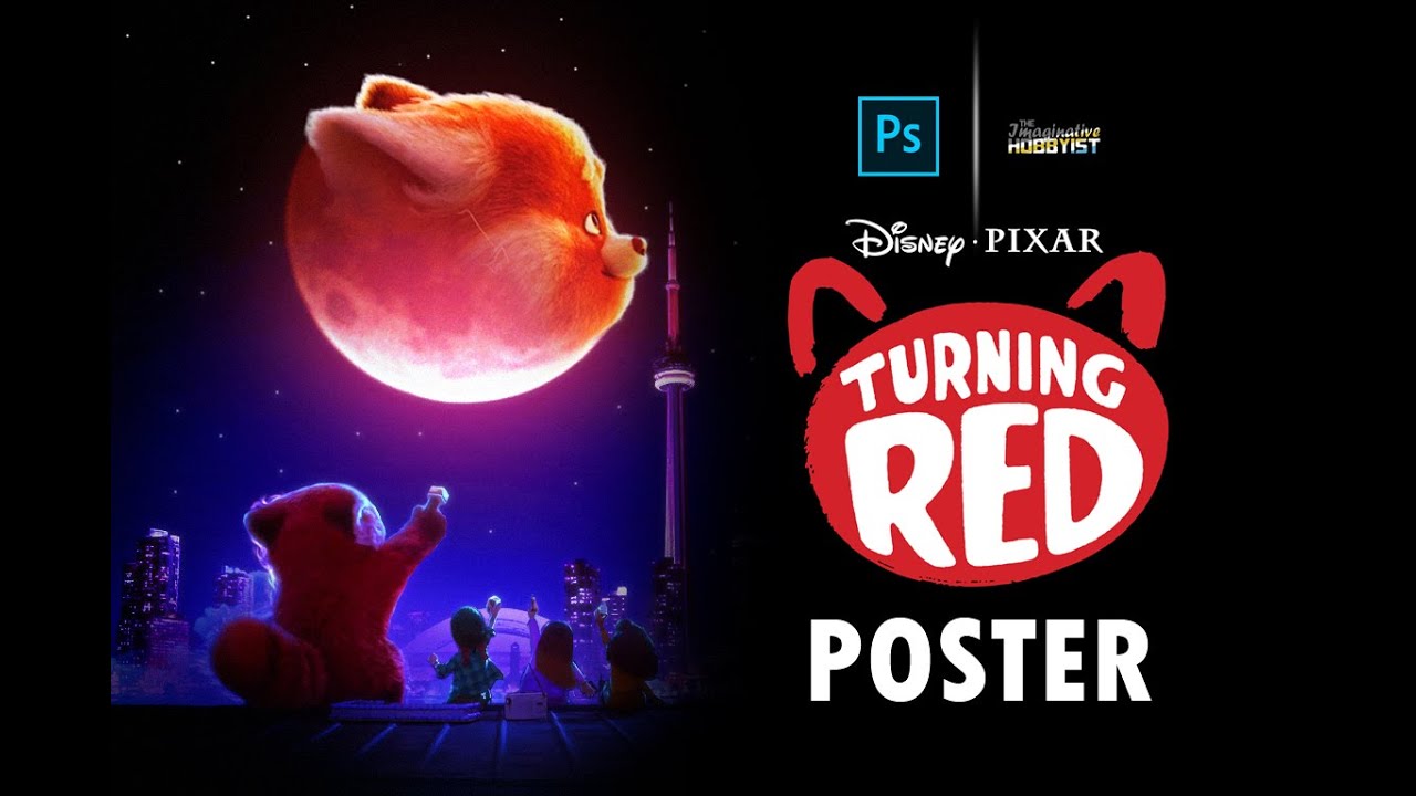 Disney and Pixar's TURNING RED Poster // SPEED ART