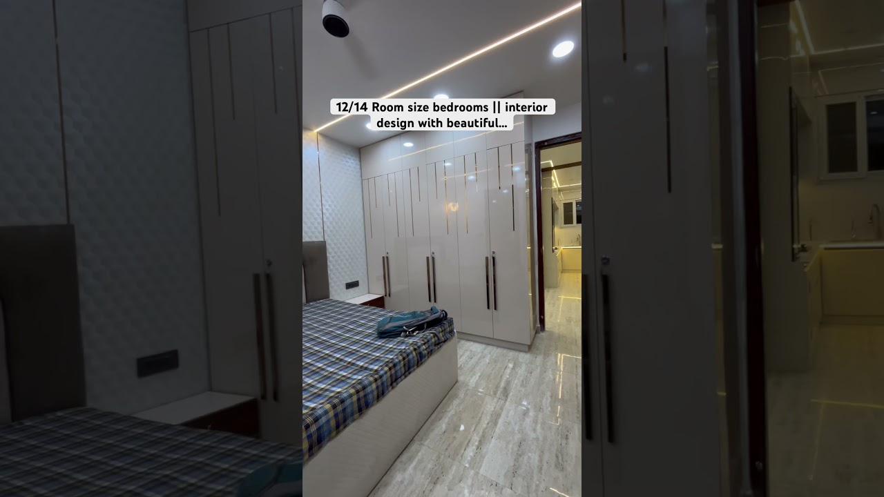 12/14 Room size bedrooms || interior design with beautiful... #bedroomdesign  #sortvideo #youtubesh
