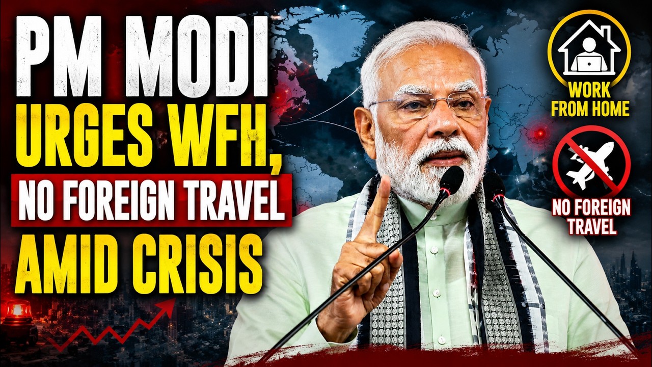 PM Modi&rsquo;s Big Appeal Amid West Asia Crisis: Revive WFH, Avoid Foreign Travel for 1 Year