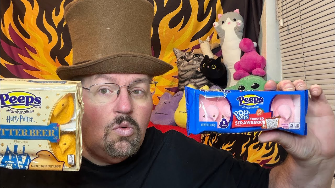 Candy land : Butterbeer and Frosted strawberry pop tart Peeps 