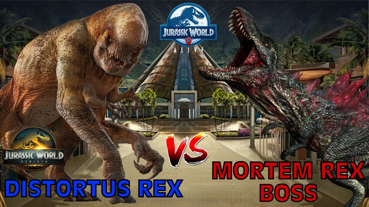 Distortus Rex vs Mortem Rex Boss - Jurassic World Alive