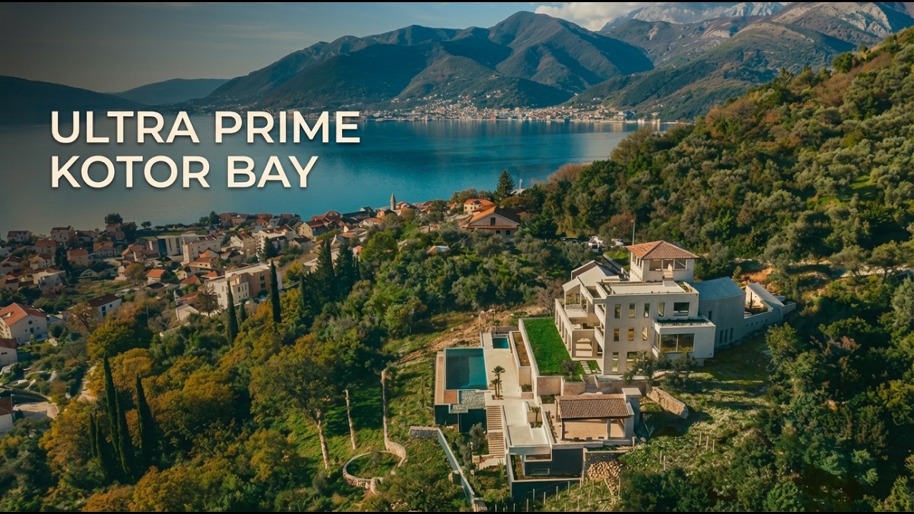 🏡 Ultra-Luxury Villa in Tivat — Panoramic Porto Montenegro Views & Private Spa