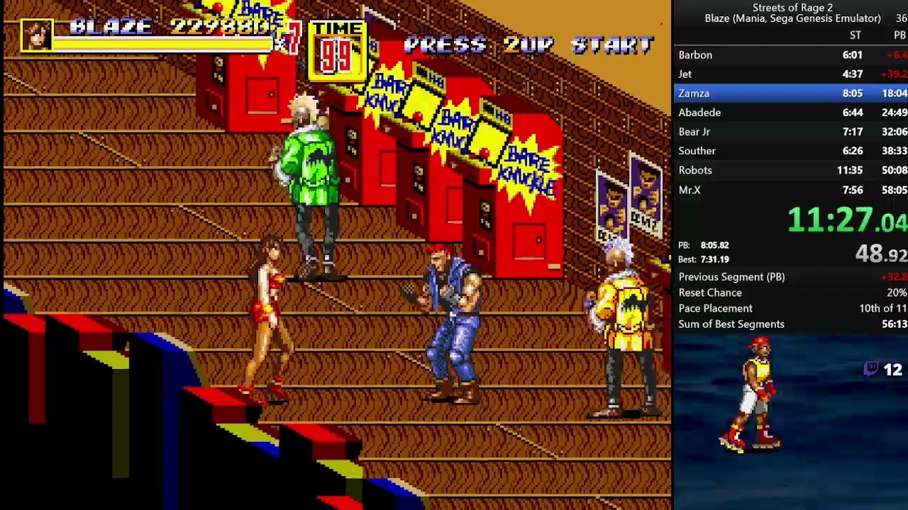 Streets of Rage 2 Blaze Mania Speedrun