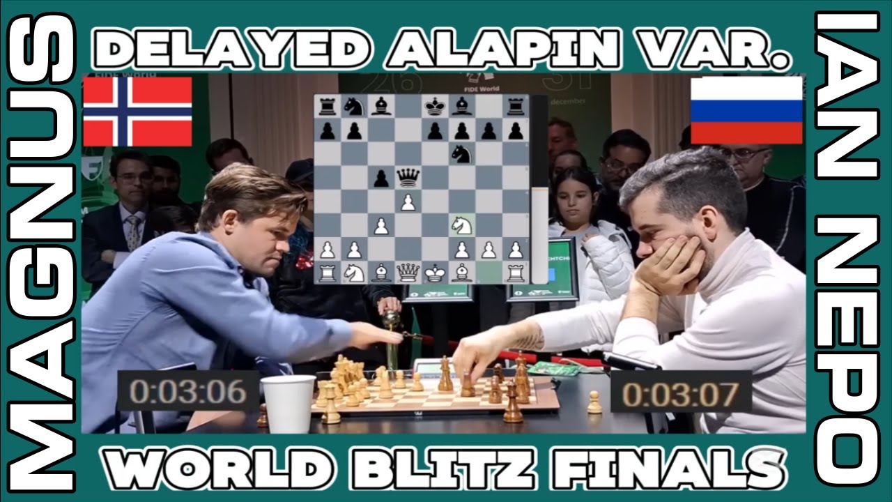 Carlsen Defeats Nepo Twice in a Row Using the Sicilian Delayed Alapin Variation.