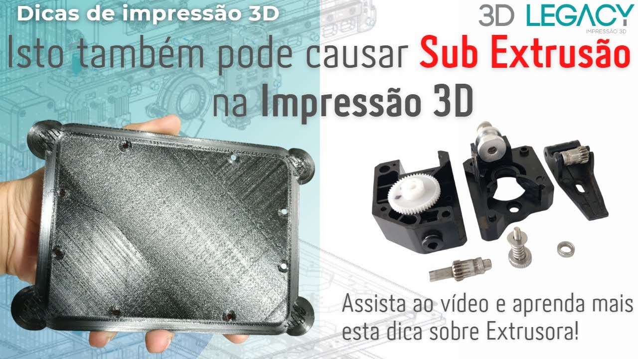 ⚙️ Isto tamb&eacute;m causa Sub Extrus&atilde;o na Impress&atilde;o 3D, veja esta dica sobre Extrusora!