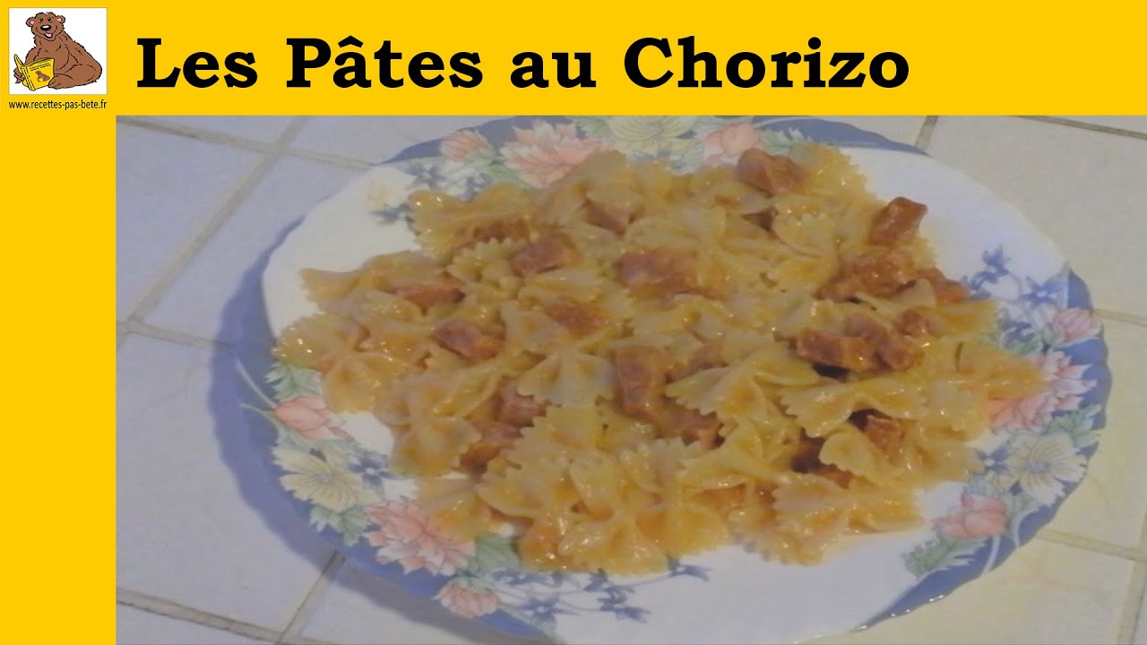 Les pâtes au chorizo (recette rapide et facile) HD