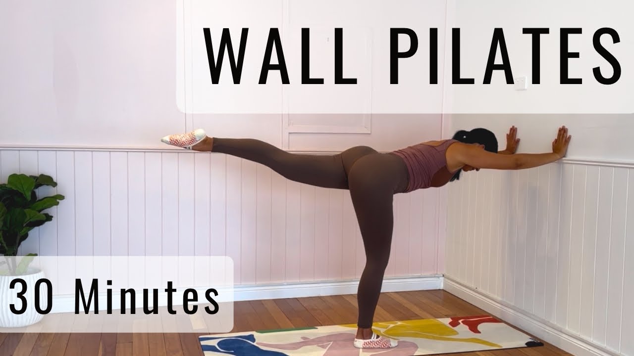 30 Min Wall Pilates | Full Body, No Equipment | Workout At Home!