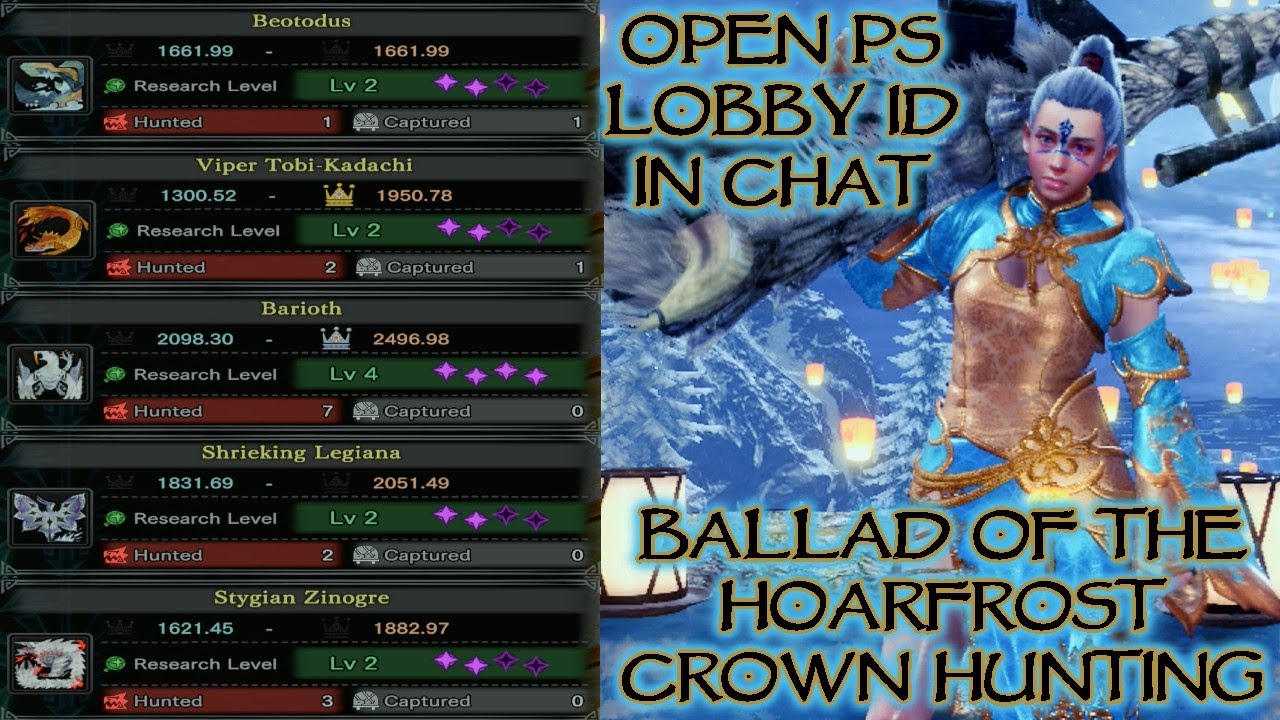 [OPEN PS LOBBY] 63/112 CROWN HUNTING