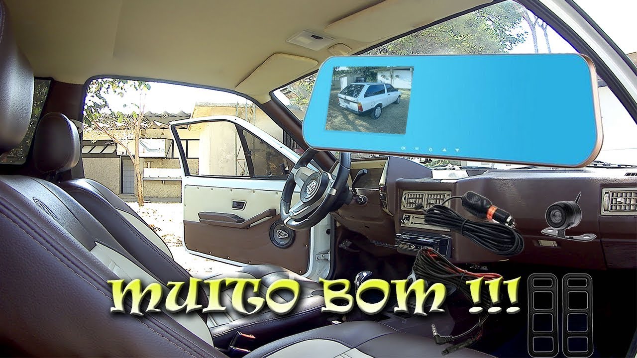 Como instalar - Retrovisor Com Câmera Frontal E Ré Full Hd 4,3 - (UNBOXING)