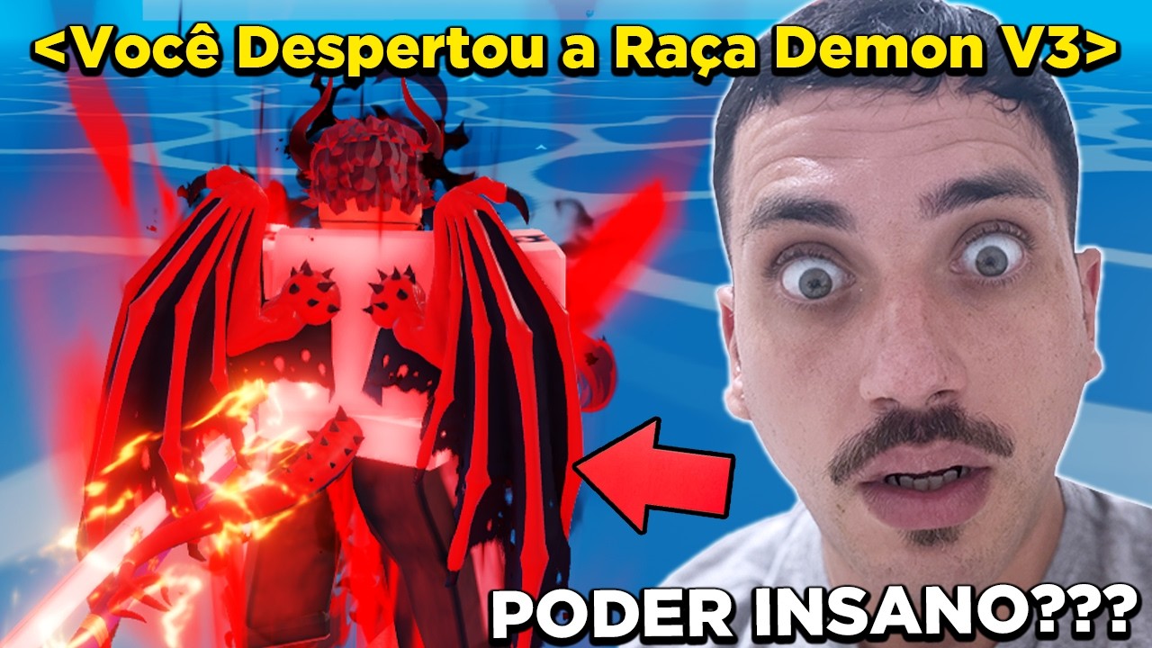MUITO ROUBADO!! DESPERTEI a NOVA RAÇA V3 DEMON e o ESTILO de LUTA do DRAGON no UPDATE do KING LEGACY